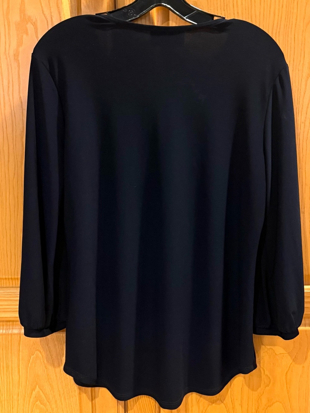 Joseph Ribkoff Women’s Black Long Sleeve Tunic Top Tie Neck Top Size 10 - Picture 2 of 7